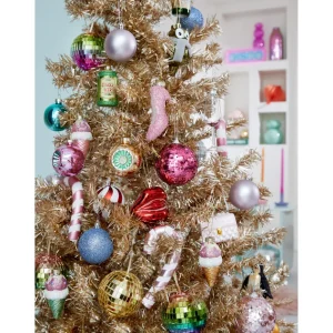 Kwantum Kerstdecoratie | Kerstballen & Kerstornamenten | Hanger Discobal - 3 Stuks Goud