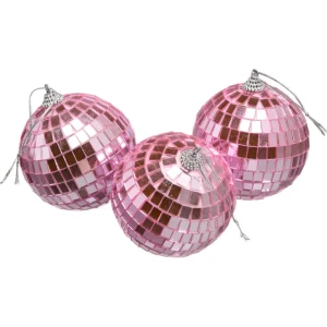 Kwantum Kerstdecoratie | Hanger Discobal Roze - 3 Stuks