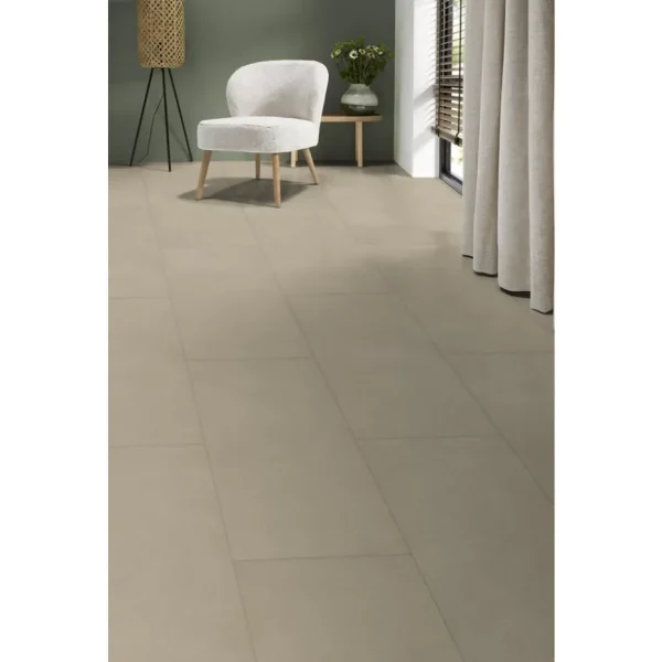 Kwantum Klik Pvc-Vloeren | Tegellook Pvc Vloeren | Klik PVC Greighton Beige Tegel XL Plank Je berekent hoeveel meters je nodig hebt door lengte en breedte in te vullen