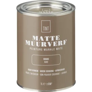 Kwantum Muurverf | Muurverf Mat Khaki 1 L 1L