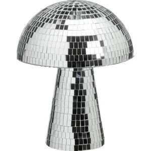 Kwantum Kerstdecoratie | Decoratie Beelden | Object Paddenstoel Disco Zilver - 20x20x24 Cm