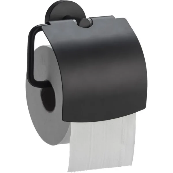 Kwantum Badkameraccessoires | Toiletrolhouder Metaal Zwart 14,5x7x14,5 Cm