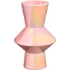 Kwantum Vazen & Potten | Vaas Pastel Roze 14x14x23 Cm 14X14X23CM