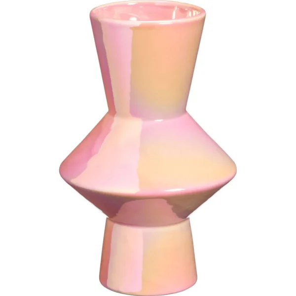 Kwantum Vazen & Potten | Vaas Pastel Roze 14x14x23 Cm 14X14X23CM