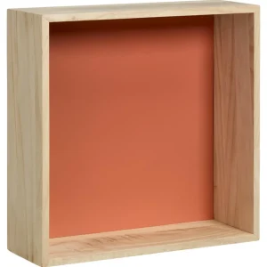 Kwantum Wanddecoratie | Wanddecoratie Hout Steenrood Maat L 30x10x30 Cm