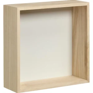 Kwantum Wanddecoratie | Wanddecoratie Hout Wit Maat M 25x9x25 Cm